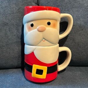 Hallmark Santa Stackable Coffee Mugs